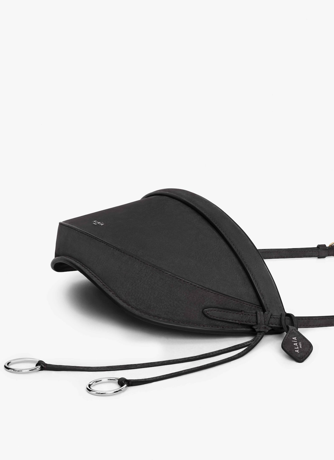 HIP EAST WEST BAG IN NUBUCK ALAÏA ANTHRACITE HIP EAST WEST BAG IN NUBUCK
